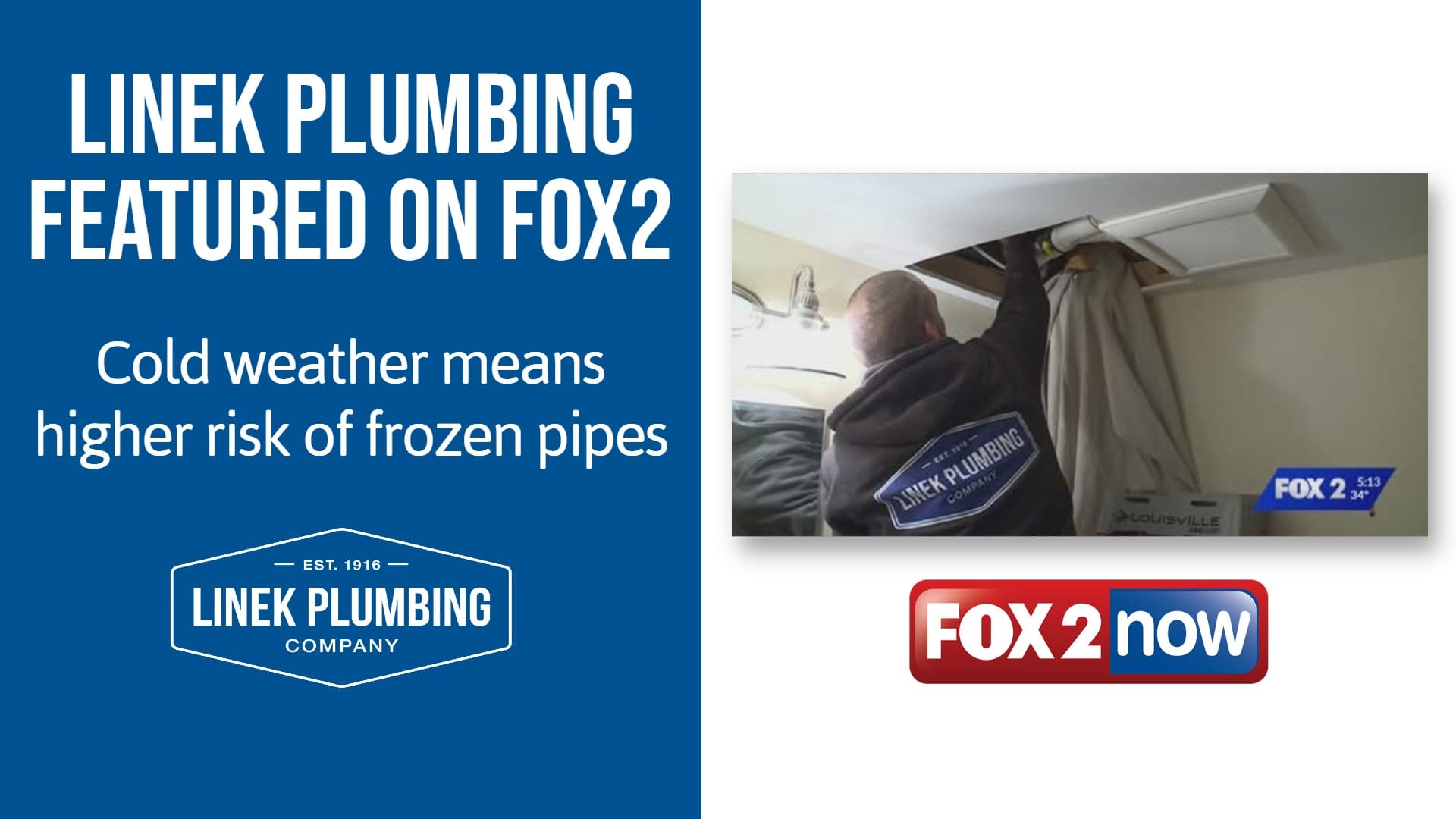 Linek Plumbing Featured on Fox2: Cold Weather Plumbing Tips